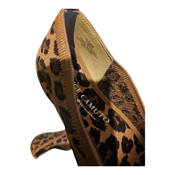 VINCE CAMUTO Flanna Leopard Print Knit Ballet Flats - Size 11 - Picture 6 of 6